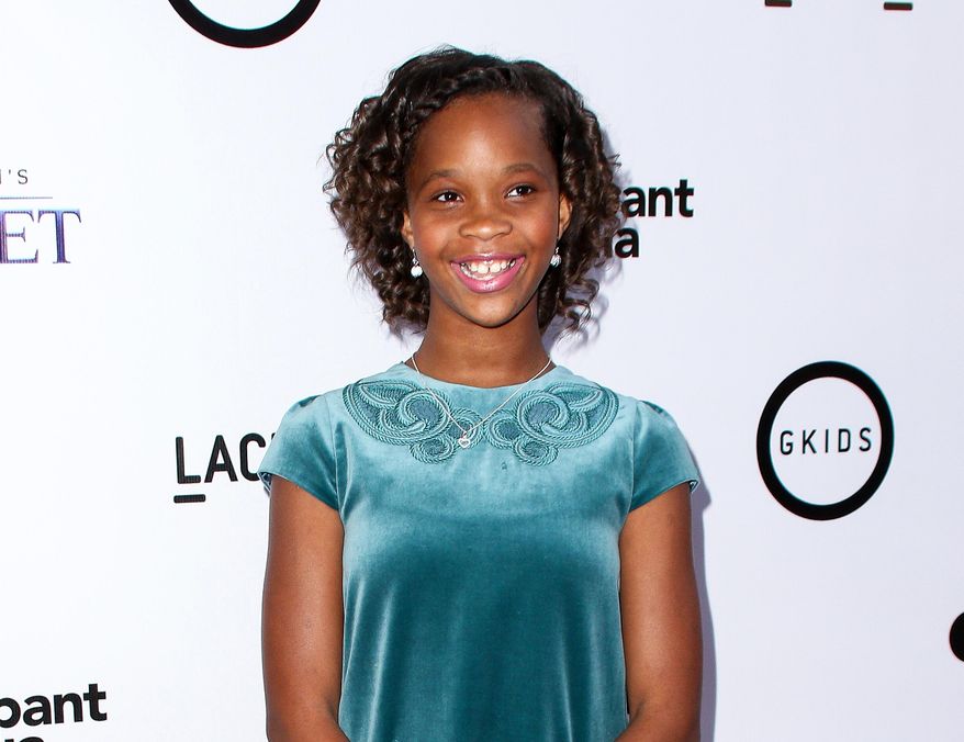 FILE - In this July 29, 2015 file photo, Quvenzhane Wallis attends the LA Special Screening of "Kahlil Gibran's The Prophet" in Los Angeles. Wallis, known for "Beasts of the Southern Wild," has a deal with Simon & Schuster Books for Young Readers for a chapter book series and a picture book. The publisher said Wednesday, Oct. 7, the series will have three chapter books; the first is scheduled for January 2017. The work is currently untitled. (Photo by John Salangsang/Invision/AP, File)
