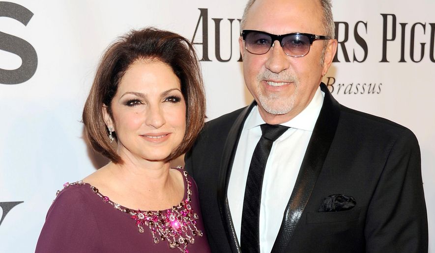 FILE - In this June 8, 2014, file photo, Gloria Estefan, left, and Emilio Estefan pose for photos at the 68th annual Tony Awards at Radio City Music Hall in New York. Gloria Estefan and her husband, Emilio, are shepherding their musical biography &amp;quot;On Your Feet!&amp;quot; to Broadway this fall, celebrating two Cuban-Americans who embraced the American Dream and now own enough Grammy Awards to fill a house. (Photo by Charles Sykes/Invision/AP, File)