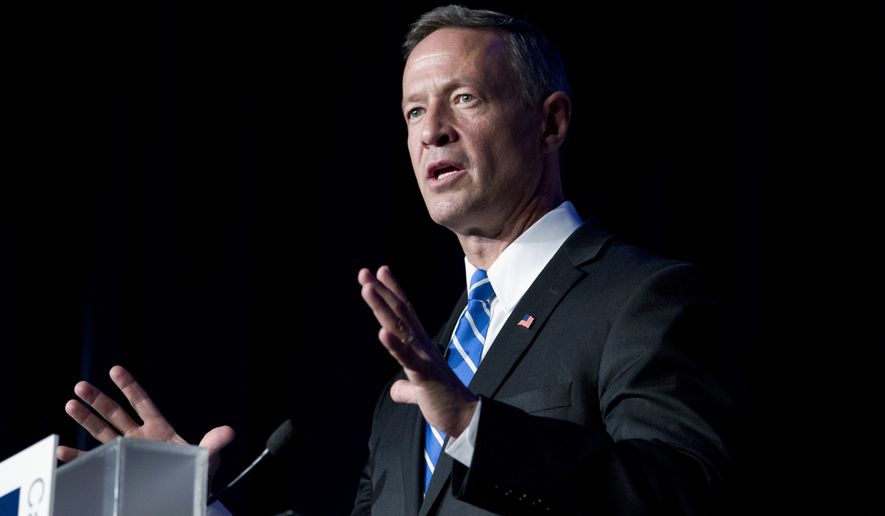 &quot;I&#x27;m the only candidate in either party, I believe, to do this — to move America forward to a 100 percent clean electric grid by 2050. We did not land a man on the moon with an all-of-the-above energy strategy,&quot; said former Maryland Gov. Martin O&#x27;Malley. &quot;It was an intentional engineering challenge and we solved it as a nation and our nation must solve this one.&quot; (Associated Press)