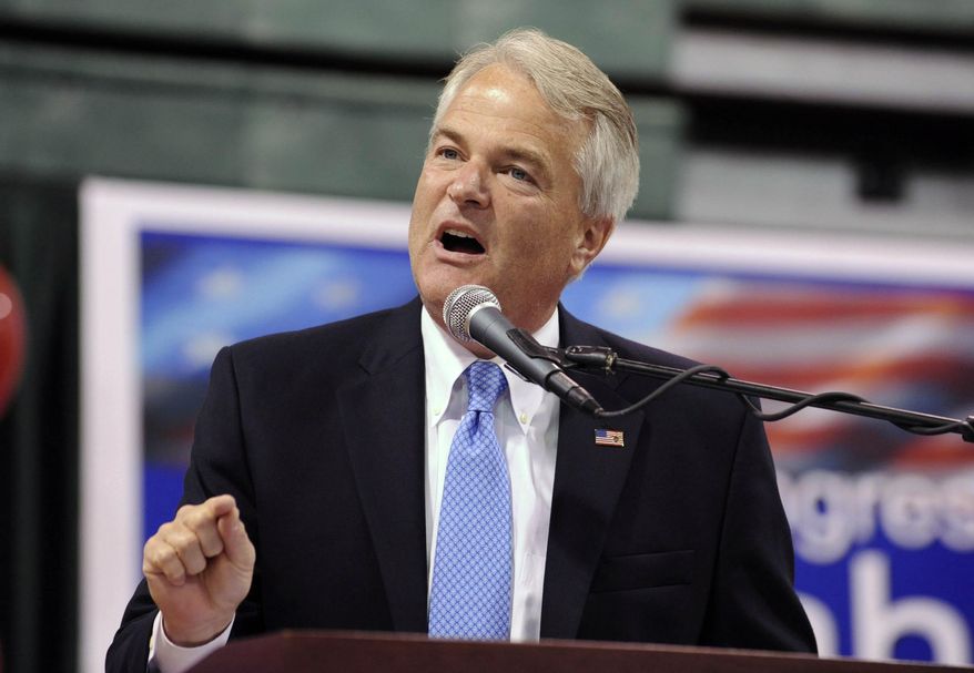 FILE- In this Sept. 3, 2010 file photo, first-term Democratic Rep. Mike McMahon speaks at rally in the Staten Island borough of New York. A campaign for Richmond County District Attorney is taking shape between McMahon and Republican Joan Illuzzi. (AP Photo/Diane Bondareff, File)