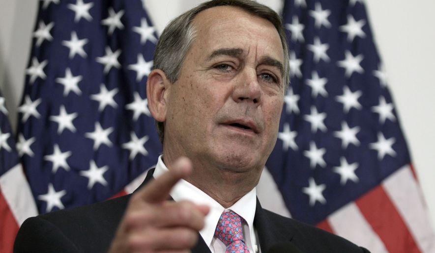 &quot;It&#39;s a solid agreement, and I told my colleagues there isn&#39;t any reason why any member should vote against this,&quot; House Speaker John A. Boehner, Ohio Republican, said after making a plea — likely his last as speaker — for support for another controversial measure. (Associated Press)