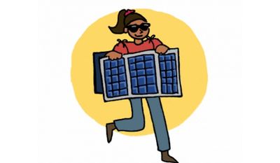 The Department of Energy is urging children to dress up as solar panels and wind turbines for Halloween in a green initiative it&#x27;s dubbing &quot;Energyween.&quot; (Department of Energy)