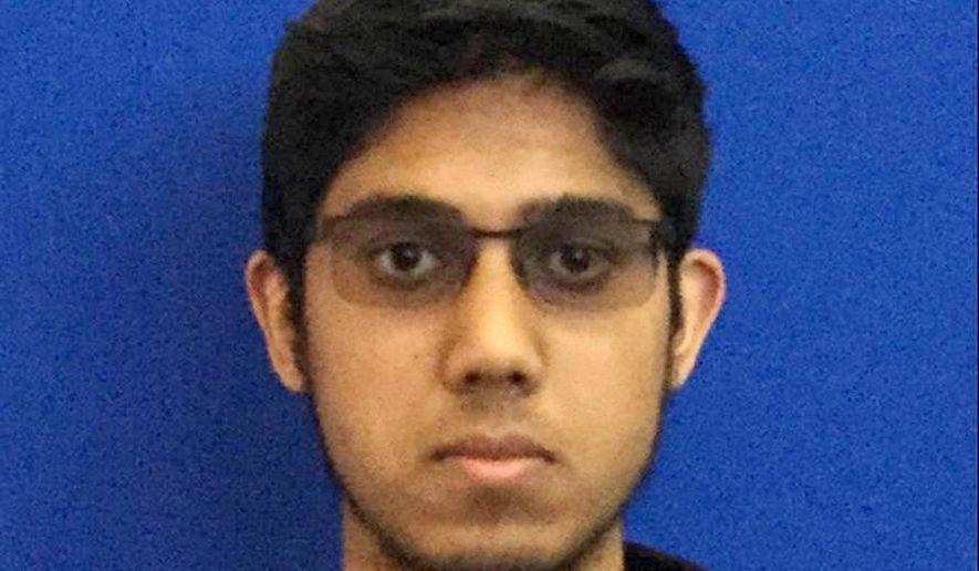 This undated photo provided by the University of California, Merced shows freshman Faisal Mohammad of Santa Clara, California.  Authorities say Mohammad burst into a classroom at the California school, stabbing several people before being shot and killed by police, Wednesday. (University of California, Merced via AP)