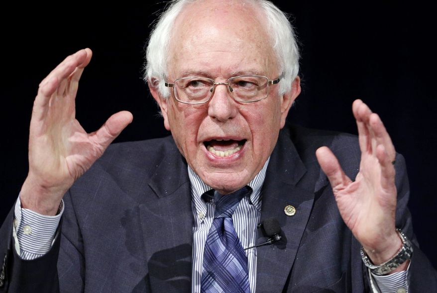 In this Nov. 9, 2015, photo, Democratic presidential candidate Sen. Bernie Sanders, I-Vt., speaks at the Fair Immigration Reform Movement presidential candidate forum in Las Vegas. Hillary Rodham Clinton has locked up public support from half of the Democratic insiders who cast ballots at the party’s national convention, giving her a commanding advantage over her rivals for the party’s presidential nomination. Clinton’s margin over Sanders and former Maryland Gov. Martin O’Malley is striking. (AP Photo/John Locher)