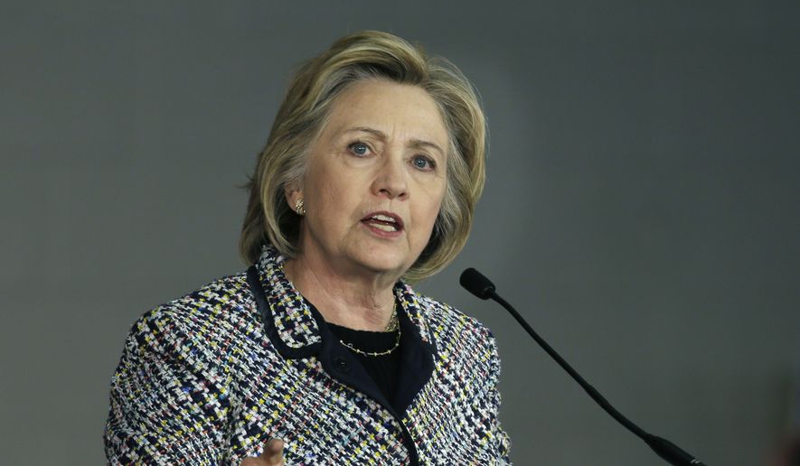 Democratic presidential candidate Hillary Rodham Clinton speaks at a campaign event at Mountain View Community College, Tuesday, Nov. 17, 2015, in Dallas. (AP Photo/LM Otero)