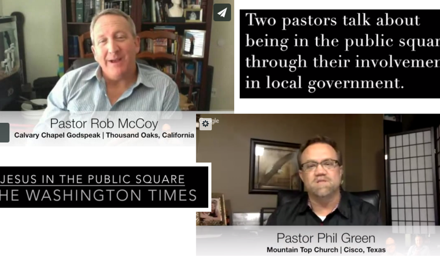 Pastors Rob McCoy and Phil Green talk about serving in the community through elected office.