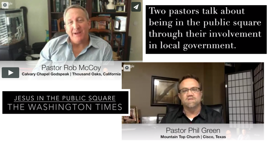 Pastors Rob McCoy and Phil Green talk about serving in the community through elected office.