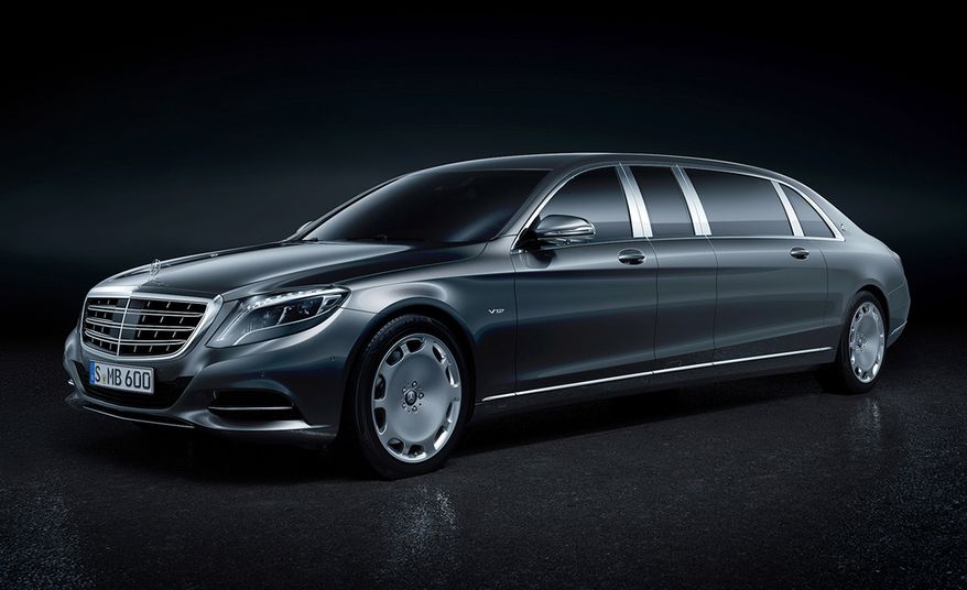 Stretching a massive 21.3 feet, the 2018 Mercedes-Maybach Pullman is even longer than the previousMaybach 62 by a full foot, and a good 3.5 feet longer than the standard-wheelbase Mercedes-Maybach S-Class, or two feet longer than the G63 AMG 6x6. The Mercedes-Maybach Pullman provides extremely spacious seating combined with unique features characterized by their extraordinary and perfect craftsmanship. It goes without saying that Mercedes-Maybach offers its customers unique opportunities to individualize the appointments of their top-class limousines. The exquisite Maybach paint finishes, which are applied in several layers, count as part of this specification. The absolute top-of-the-range model is the Mercedes-Maybach Pullman S 600. Its V12 biturbo engine has an output of 390 kW. With displacement of 5980 cc, the maximum torque of 612 lb-ft  is available from 1900 rpm.