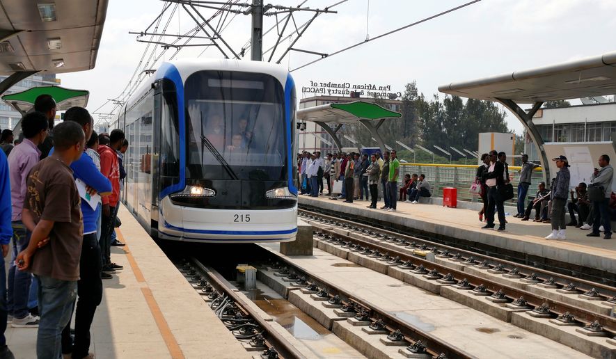 Ethiopia inaugurated the country&#39;s — and sub-Saharan Africa&#39;s — first light rail system September 20, constructed by the China Railway Group (CREC). (Associated Press)