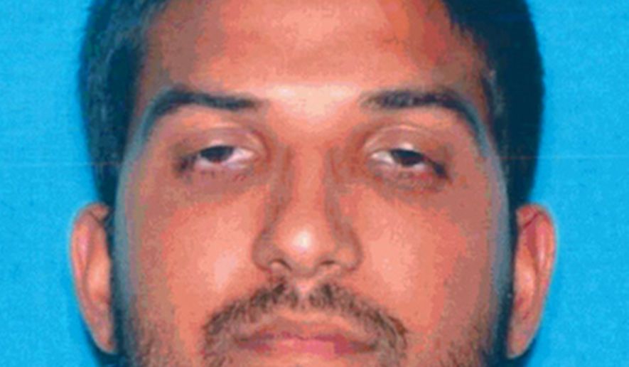 This undated photo provided by the California Department of Motor Vehicles shows Syed Rizwan Farook who has been named as the suspect in the San Bernardino, Calif., shootings. Farook communicated with individuals who were under FBI scrutiny in connection with a terrorism investigation. But the official said the contact was with &quot;people who weren&#39;t significant players on our radar,&quot; dated back some time, and there was no immediate indication of any &quot;surge&quot; in communication ahead of the shooting. (California Department of Motor Vehicles via AP)