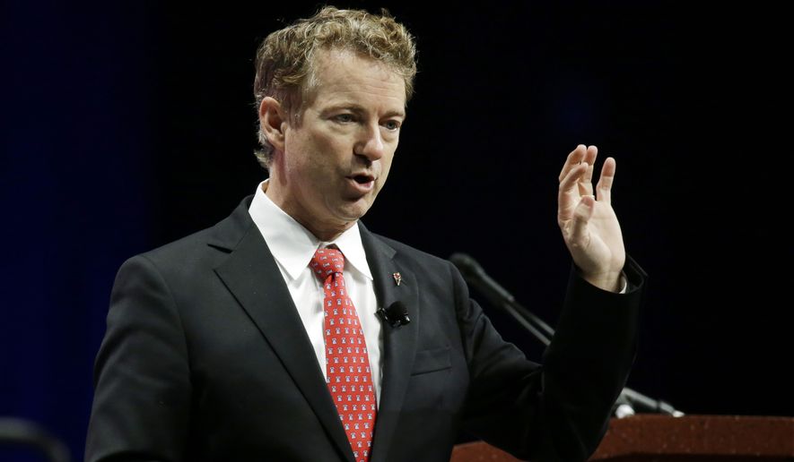 Sen. Rand Paul of Kentucky said his "vote-a-rama" bids to loosen gun laws in the District of Columbia and beat back terrorism prove that he is a Republican presidential contender who will fight to bring "much-needed change" to Washington. (Associated Press)