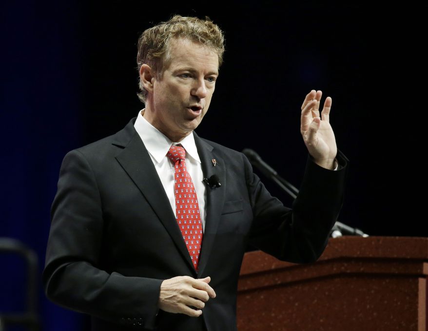 Sen. Rand Paul of Kentucky said his "vote-a-rama" bids to loosen gun laws in the District of Columbia and beat back terrorism prove that he is a Republican presidential contender who will fight to bring "much-needed change" to Washington. (Associated Press)