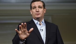 Republican presidential candidate Sen. Ted Cruz, R-Texas, speaks during a town hall meeting at Furman University on Monday, Dec. 7, 2015, in Greenville, S.C. (AP Photo/Rainier Ehrhardt)