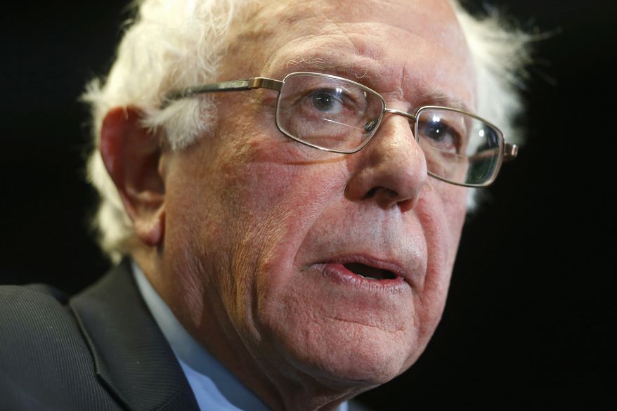 Democratic presidential candidate, Sen. Bernie Sanders, I-Vt., speaks at a news conference after taking a walking tour of Freddie Gray's neighborhood and meeting with African-American civic and religious leaders in Baltimore, Tuesday, Dec. 8, 2015. (AP Photo/Patrick Semansky)