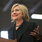While the Republican field battles, Hillary Clinton is building a ground force in swing states, perfecting her messaging and loading her arsenals with opposition research — all with her eyes focused on the general election. (Associated Press)