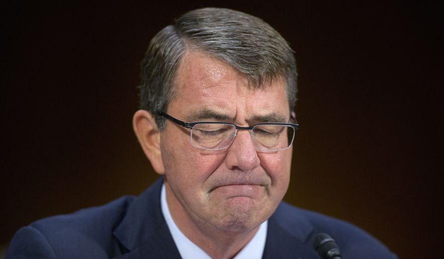 Defense Secretary Ashton Carter told the Senate Armed Services Committee that even if President Obama signed on to an invasion of Raqqa, Syria, U.S. allies show little interest in contributing troops. (Associated Press)