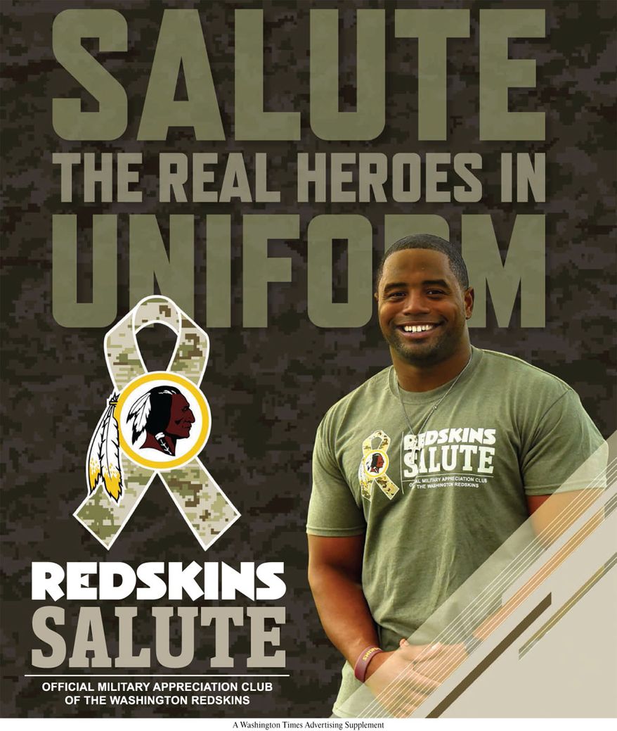 Redskins Salute: Salute the Real Heroes in Uniform - Advertising Supplement cover (December 10, 2015)