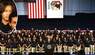 President Obama speaks to youth in Chicago about gun violence. (Associated Press)