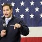 Sen. Marco Rubio plans a three-day &quot;Out with the Old, in with the New&quot; bus tour of seven Iowa towns beginning Monday. (Nicki Kohl/Telegraph Herald via AP) 