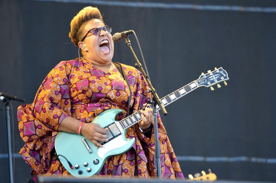 FILE - In this July 31, 2015 file photo, Brittany Howard of Alabama Shakes performs at Lollapalooza in Chicago. Alabama Shakes released their second album, "Sound & Color," in April. (Photo by Rob Grabowski/Invision/AP, File)