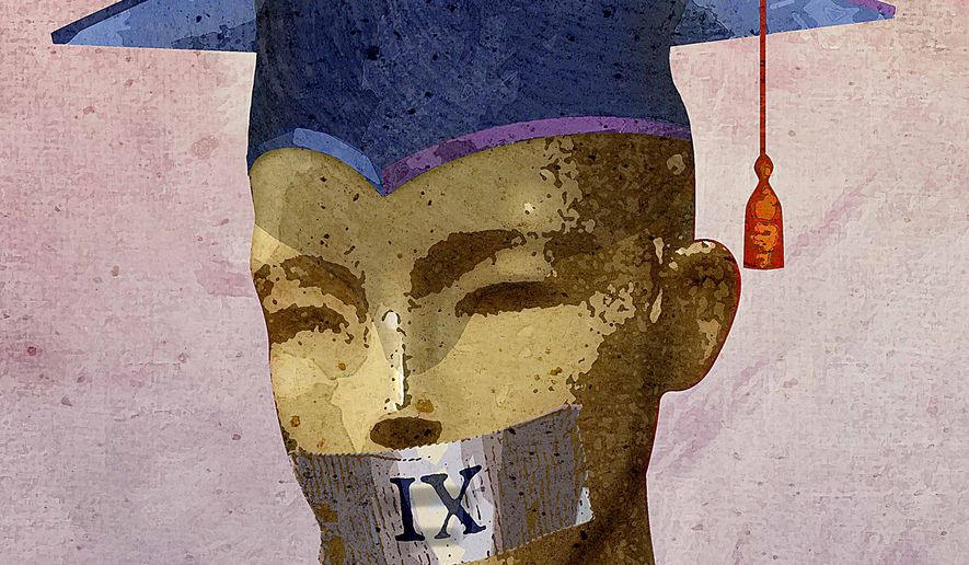 Title IX and Free Speech Illustration by Greg Groesch/The Washington Times