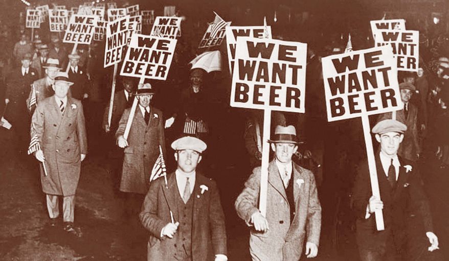 Historic Photo of a Protest of the 18th Amendment also known as Prohibition