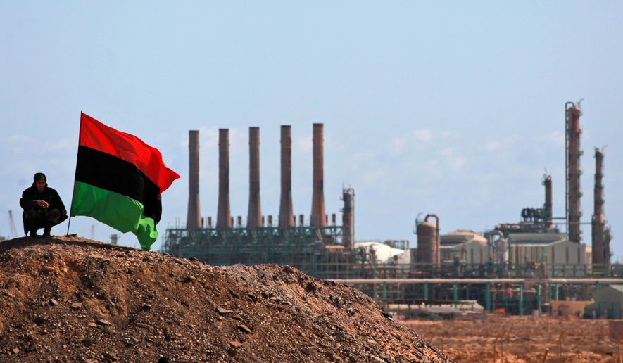Ras Lanuf is home to oil refineries and storage facilities in Libya. Islamic State militants on Monday set a storage tank ablaze as they pushed eastward into the &quot;oil crescent.&quot; (Associated Press)