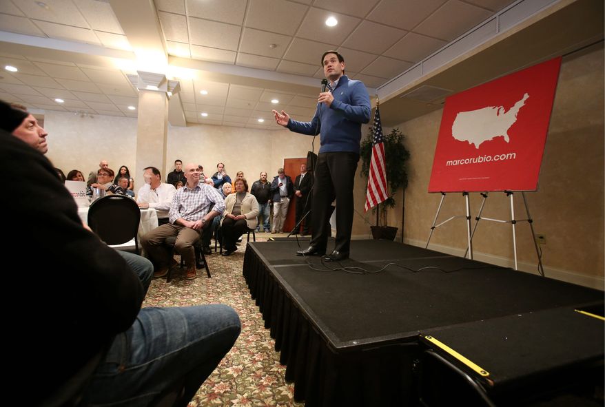 Republican presidential candidate Sen. Marco Rubio said companies know more about consumers than the government does, and understanding people's Web surfing habits can be used to see who is being radicalized online. Such data-gathering efforts would be of great use to the intelligence community. (Associated Press)