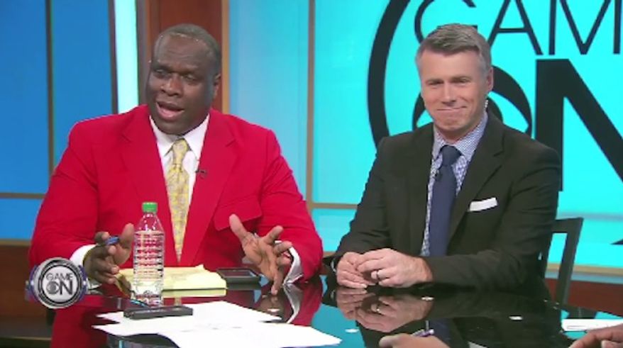 Former Redskins defensive end Dexter Manley apologized on live television Saturday after he made a racial quip about black quarterbacks. (CBS)