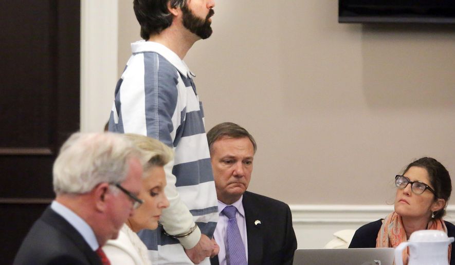 Former North Charleston Police Officer Michael Slager speaks during a hearing in front of Judge Clifton Newman in Charleston, S.C., Monday, Jan. 4, 2016. The state judge approved bail Monday for a former South Carolina police officer charged with killing an unarmed black motorist. (Brad Nettles/The Post and Courier via AP, Pool)