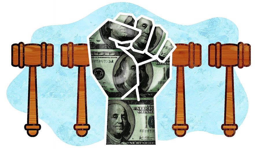 Public Sector Unions Under Court Scrutiny Illustration by Greg Groesch/The Washington Times