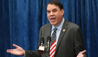 Alan Grayson speaks at a Tallahassee, Florida, event on Oct. 14, 2015. (Associated Press) **FILE**