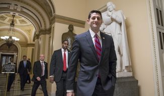 Speaker of the House Paul Ryan, R-Wis., smiles as he departs the chamber just after the Repubican-controlled House of Representatives voted to eliminate key parts of President Barack Obama&#39;s health care law and to stop taxpayer funds from going to Planned Parenthood, at the Capitol in Washington, Wednesday, Jan. 6, 2016. (AP Photo/J. Scott Applewhite)