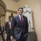 Speaker of the House Paul Ryan, R-Wis., smiles as he departs the chamber just after the Repubican-controlled House of Representatives voted to eliminate key parts of President Barack Obama&#39;s health care law and to stop taxpayer funds from going to Planned Parenthood, at the Capitol in Washington, Wednesday, Jan. 6, 2016. (AP Photo/J. Scott Applewhite)