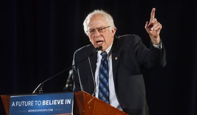 Democratic presidential candidate Sen. Bernie Sanders, I-Vt., speaks during a campaign event, at the Tropicana Hotel in Las Vegas on Wednesday, Jan. 6, 2016. (Mikayla Whitmore/Las Vegas Sun via AP) LAS VEGAS REVIEW-JOURNAL OUT; MANDATORY CREDIT