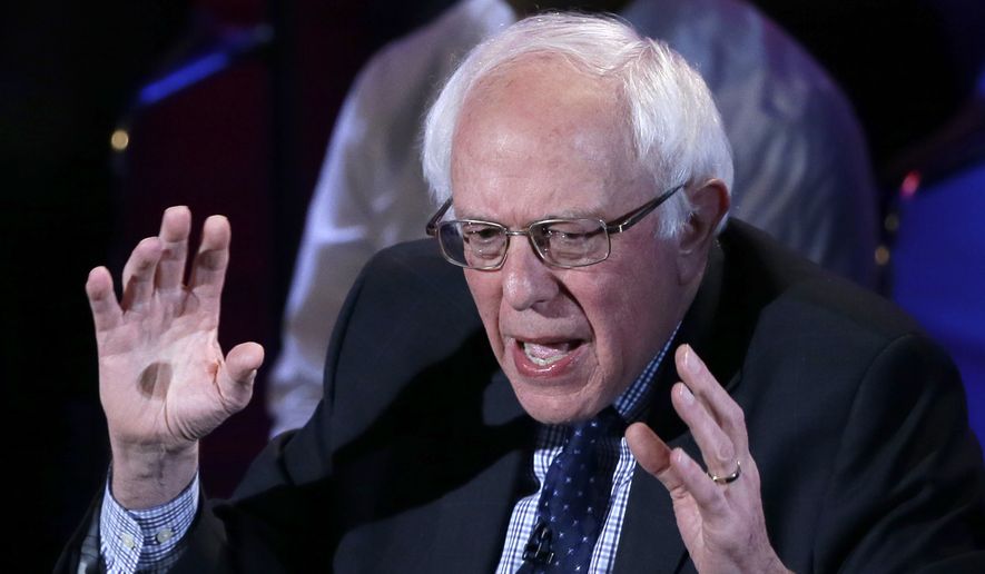 Democratic presidential candidate, Sen. Bernie Sanders, I-Vt,  argues a point during the Brown &amp; Black Forum, Monday, Jan. 11, 2016, in Des Moines, Iowa. (AP Photo/Charlie Neibergall)
