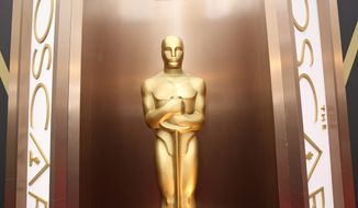 In this March 2, 2014 file photo, an Oscar statue is displayed at the Oscars at the Dolby Theatre in Los Angeles.  The 88th Academy Awards nominations will be announced on Thursday, Jan. 14, 2016, at 5:30 a.m. PST in the Academy&#39;s Samuel Goldwyn Theater in Beverly Hills, Calif. The Oscars will be presented on Feb. 28, 2016, in Los Angeles. (Photo by Matt Sayles/Invision/AP, File)