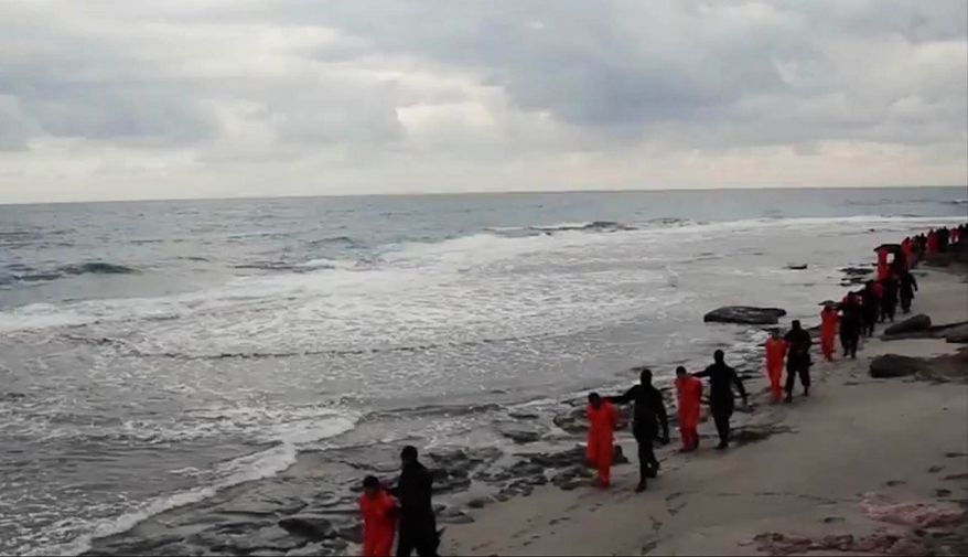 The Islamic State first announced its presence in Libya in early 2015, when it circulated a grisly, slickly produced propaganda video showing the beheading of 21 Egyptian Coptic Christians on a Mediterranean beach in the nation. (Associated Press) ** FILE **