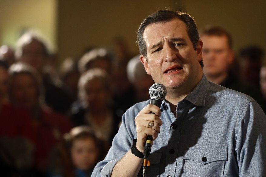 Republican presidential candidate Sen. Ted Cruz, R-Texas, speaks during a campaign stop, Sunday, Jan. 17, 2016, in Milford, N.H. (AP Photo/Matt Rourke)