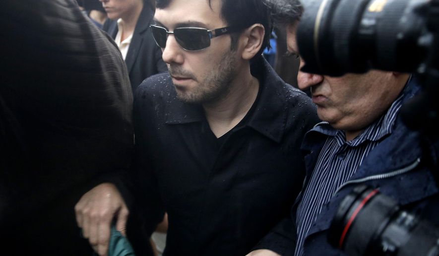 FILE - In this Thursday, Dec. 17, 2015, file photo, Martin Shkreli leaves the courthouse after his arraignment in New York. House lawmakers have issued a subpoena to compel former Turing Pharmaceuticals CEO Shkreli, reviled for price-gouging, to appear at a congressional hearing on Tuesday, Jan. 26, 2016. (AP Photo/Seth Wenig, File)