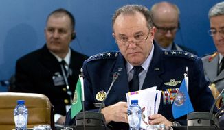 NATO&#x27;s Supreme Allied Commander Europe, US Gen. Philip M. Breedlove waits for the start of a meeting of NATO&#x27;s Military Committee at NATO headquarters in Brussels on Thursday, Jan. 21, 2016. In a one day meeting, NATO chiefs of defense will discuss issues of strategic importance to the Alliance ahead of the forthcoming Defense Ministers&amp;#8217; meeting in February. (AP Photo/Virginia Mayo)