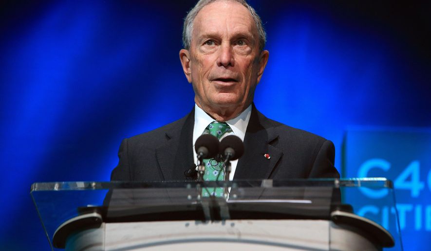 FILE - In this Dec. 3, 2015, file photo, former New York Mayor Michael Bloomberg speaks during the C40 cities awards ceremony, in Paris. Bloomberg is taking some early steps toward launching a potential independent campaign for president. That&#39;s according to three people familiar with the billionaire media executive&#39;s plans. They spoke on condition of anonymity because they weren&#39;t authorized to speak publicly for Bloomberg. (AP Photo/Thibault Camus, File)