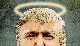The Donald, Pretending to be Christian Illustration by Greg Groesch/The Washington Times