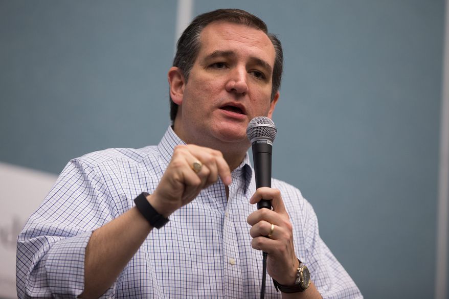 With six days until the Iowa caucus, Republican presidential candidate Sen. Ted Cruz is crisscrossing the state in an effort to win over evangelical voters. (Associated Press)
