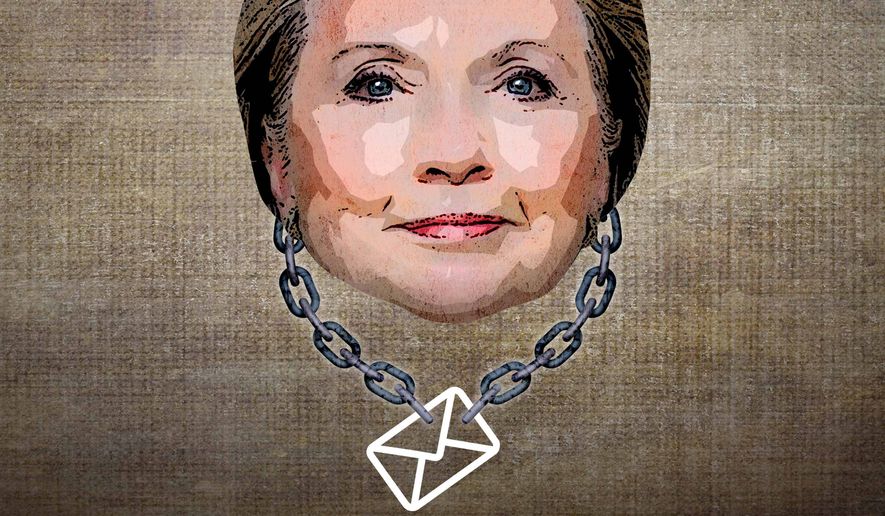 Hillary&#x27;s Albatross Illustration by Greg Groesch/The Washington Times