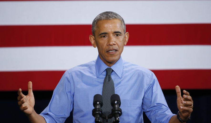 FILE - In this Jan. 20, 2016, file photo, President Barack Obama speaks in Detroit. During an interview with Politico posted on its website Monday, Jan. 25, 2016, Obama was extremely cautious in discussing the presidential campaign to avoid showing explicit favor in the Democratic race. (AP Photo/Paul Sancya, File)