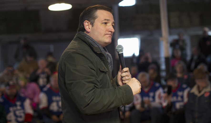 Republican presidential candidate, Sen. Ted Cruz, R-Texas speaks at a campaign event at High Point Bulls Oswald Barn, Tuesday, Jan. 26, 2016, in Osceola, Iowa. (AP Photo/Jae C. Hong)
