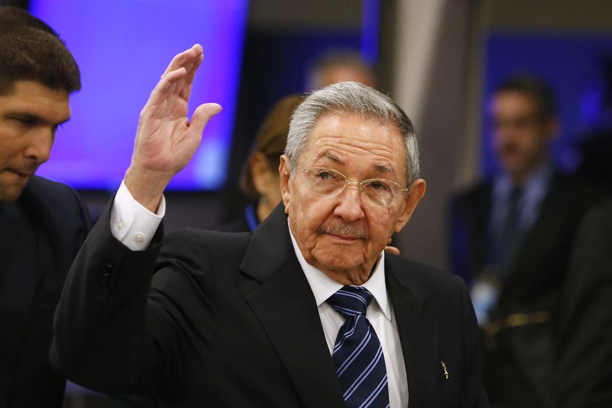 FILE - In this Monday, Sept. 28, 2015 file photo, Cuba's President Raul Castro arrives for the 70th session of the United Nations General Assembly at U.N. headquarters. Raul Castro is to come to France for the first state visit ever of a Cuban President in the country, a trip that could help boosting French investments and developing stronger economic, cultural and touristic ties between Paris and Havana. Castro is to arrive on Saturday, Jan. 30, 2016 for the private part of his trip ahead of the official visit on Monday and Tuesday, only 8 months after French Socialist President Francois Hollande’s one-day stop in Havana. (AP Photo/Jason DeCrow, file)