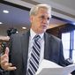 Majority Leader Kevin McCarthy, R-Calif., speaks with a reporter on Capitol Hill in Washington in this Dec. 8, 2015, file photo. (AP Photo/J. Scott Applewhite, File)