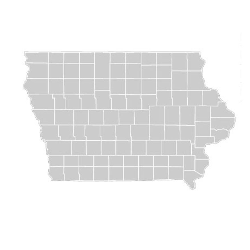 Iowa map outline